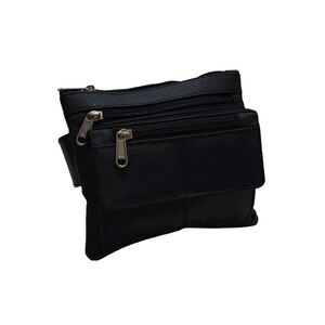 Women's Brand New Black Leather Crossbody Phone Bag